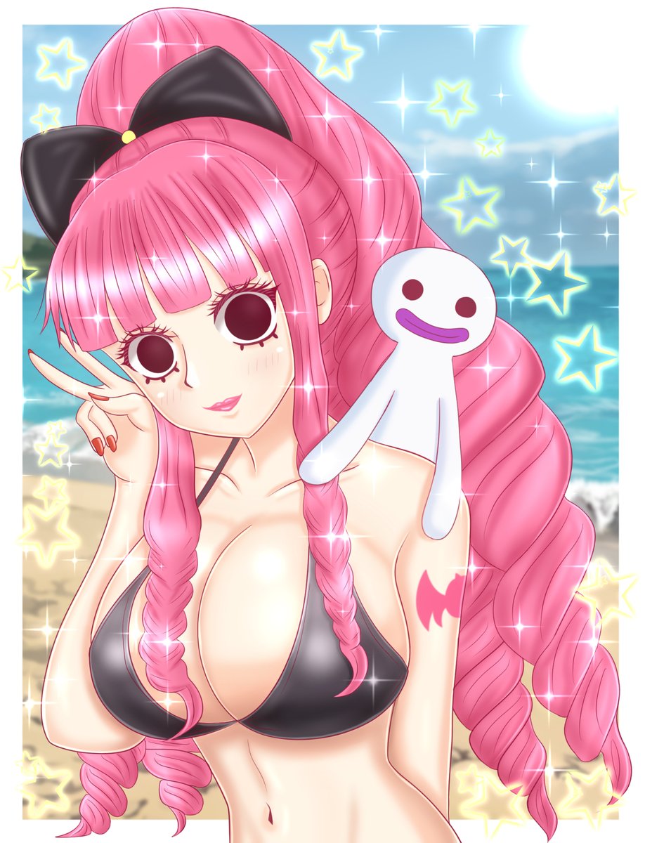 おはようございます♪
今日も一日頑張りましょう✨
今日のイラストは過去絵水着ペローナちゃんで失礼します😊
ペローナちゃんワンピ本誌に出たの最後いつだったかな？いつかまた出るよね・・・？👻(*'ω'*)👻
最近の本誌の展開的に出してる余裕は全く無さそうなのは分かる(*´▽｀*)