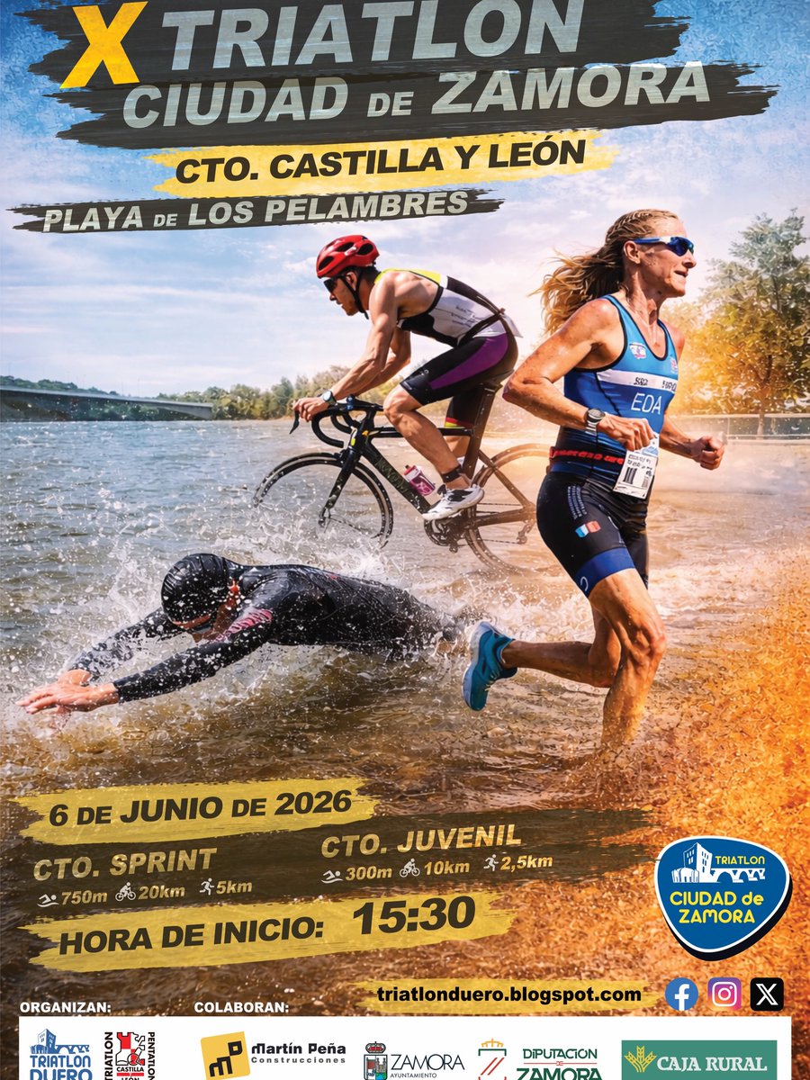 fedetriatloncyl's tweet image. ⏰ Nos acercamos a la época de 🏊‍♀️🏊🚴‍♀️🚴🏃‍♀️🏃

Calentamos motores con el cartel del X Triatlón Ciudad de Zamora

🚨 Es el 🏆 de Castilla y León

‼️En nada abrimos inscripciones

#triatlon #sprint #ctoCyL #somostriatlon