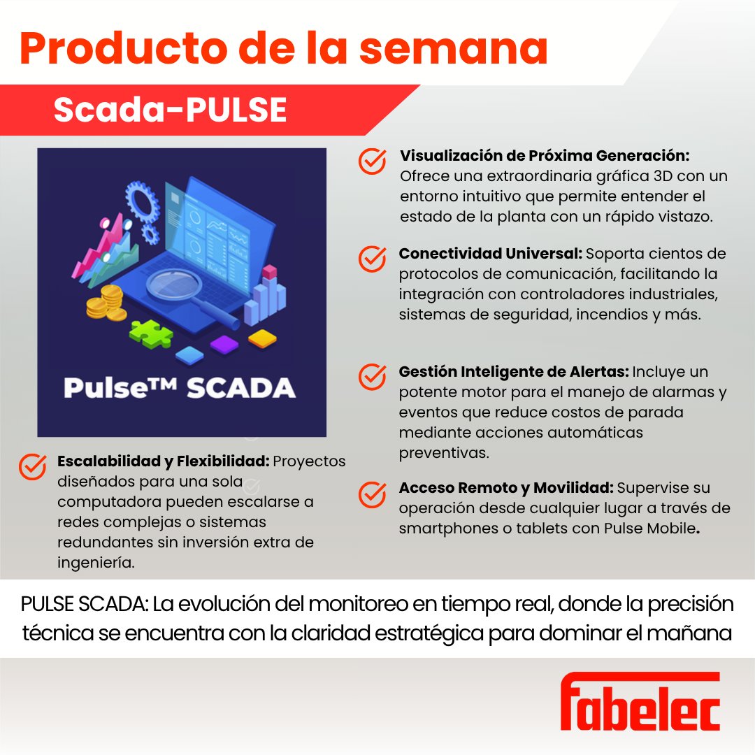 Fabelec's tweet photo. Esta semana queremos destacar el Scada-PULSE. Visualiza el rendimiento, domina el proceso.

Encuéntralo en https://t.co/1jsN75EfaM junto a nuestra gran gama de productos .
#automatizacion industrial
#innovacion industrial
#soluciones industriales https://t.co/y5OplewQvL