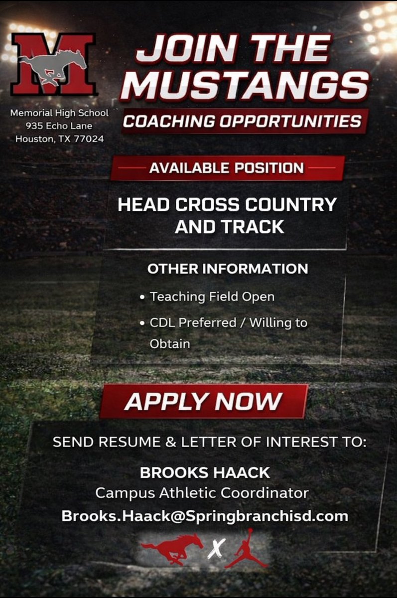 CoachHaack09's tweet image. Another Great Opportunity To Join The Mustang Family‼️ @MHShouston