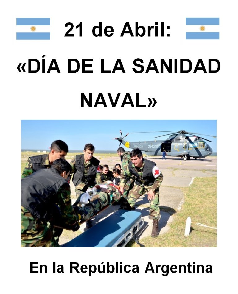 DianaMontanari's tweet image. 21 de Abril: 👇🏼
«DÍA DE LA SANIDAD NAVAL» en la República #Argentina🇦🇷| Se recuerda la creación del cargo de Cirujano General de la #Armada⚓🚢 en 1879. 
facebook.com/photo?fbid=150…