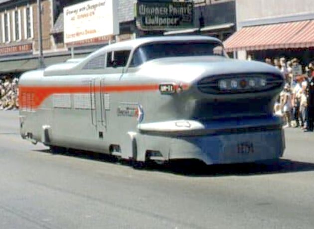 The <a href="/GM/">General Motors</a> #Aerotrain demo truck.