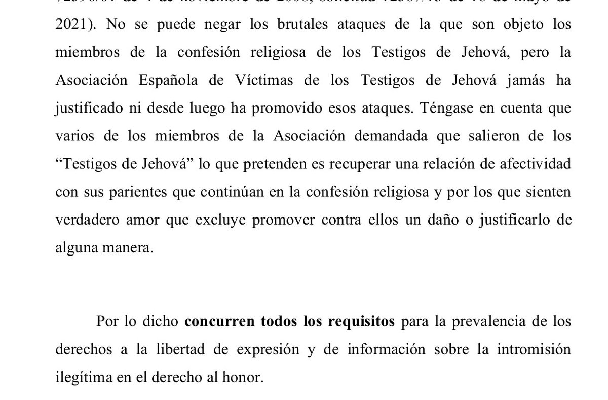 Bardavío Abogados gana el caso: la justicia da la razón a la asociación de víctimas frente a los Testigos de Jehová al reconocer que actúa con “verdadero amor” y ampara su libertad de expresión