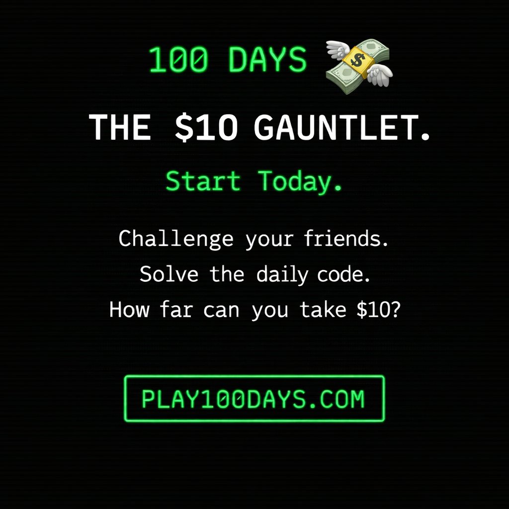 play100days's tweet image. Can you grow $10 → millions in 100 days? Solve a daily puzzle. The fewer rows you require to solve the more interest you earn. 
Compete with friends and family to see who is the Compounding Champ 👑

#puzzlegame #dailygame #compoundinterest