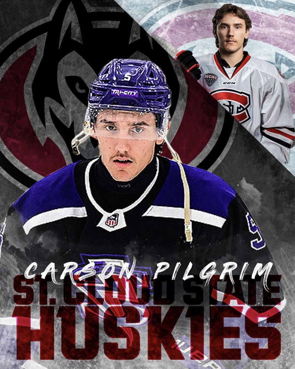 YouthHockeyHub's tweet photo. USHL

Warroad's Carson Pilgrim has committed to St. Cloud State. 

The former NoDak commit was a star forward for the Warriors and is currently leading the Tri-City Storm in scoring. https://t.co/nhJcXvmY6X