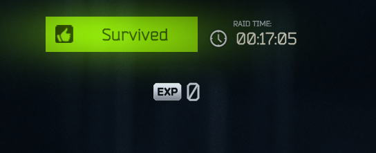 _RThree's tweet photo. @bstategames @tarkov @nikgeneburn First raid since new update. 5 scav kills but showed as no kills on kill list and 0 Exp when I extracted and got items out https://t.co/AX73jHQCe1