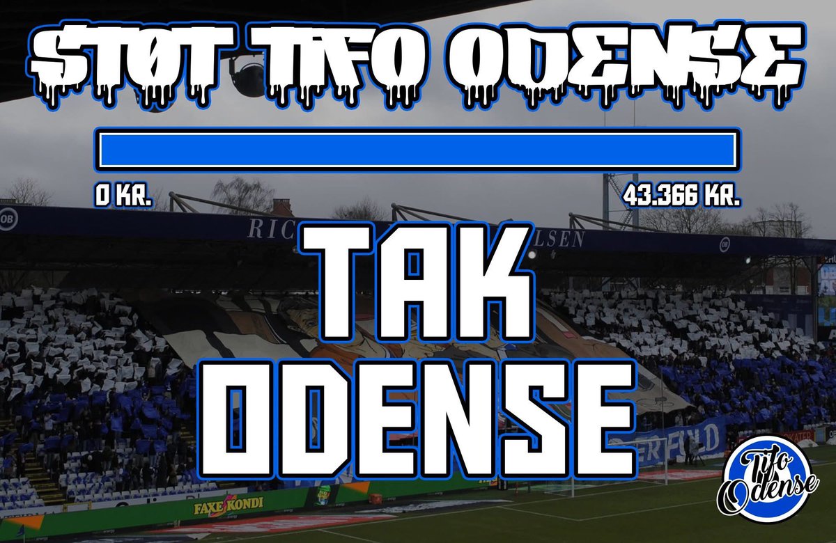 ODENSE! Vi slår indsamlingsmålet med længder, og vi kan kun ydmygt takke jer alle for støtten i indgangene og jeres donationer ugen op til. 

#obdk