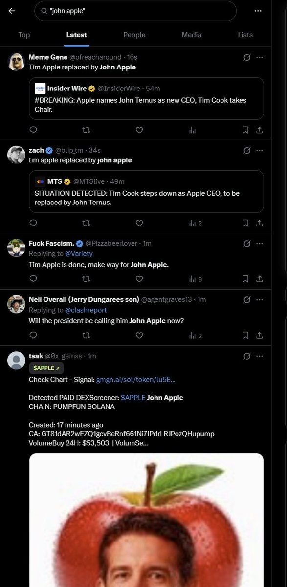 hakobowwow's tweet photo. John apple is getting tweeted every second this is a runner https://t.co/9I0yG7WGLH