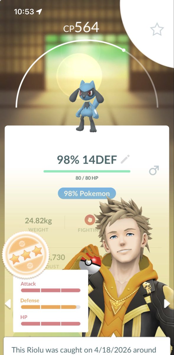 WindycityPoGo's tweet image. I went 0/30 during the original Riolu Hatch Day, and this time I went 1/32 (had a few last min eggs to hatch with no incubators 🤣) with a 98% hatch

Just my luck with these hatch events 🤣

#PokemonGO