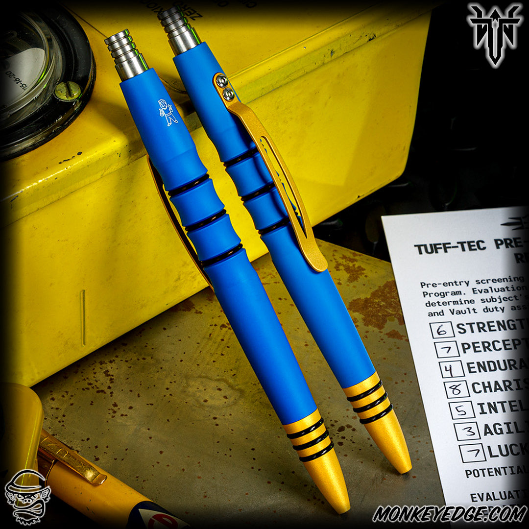 MonkeyEdge's tweet photo. Think ahead with the @TuffWriter TUFF-TEC Precision Press Pen. TUFF-TEC colors with a Cerakote body, tip, and clip. Each pen gets a random TUFF-BOY engraving and includes a 1g .999 silver Vault Entry Token.
https://t.co/zSaEgsmDch
#tuffwriter #edc #pen #limitededition #custom https://t.co/ZUZc6pVapQ