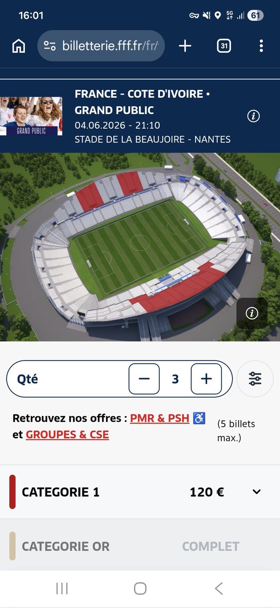 noodiicrypto's tweet image. @FFF #fff #labeaujoire @equipedefrance #FRA 
120€ pour voir un match OCEANE HAUT Ou JULES VERNE, ça sera sans moi... 1 scandal
Abo FCN depuis 13 ans....
Ca nsert a rien de chier sur les USA sur les prix de la CDM26... Vous n'êtes vraiment pas mieux... @FFF #FFF @FCNantes #FCN