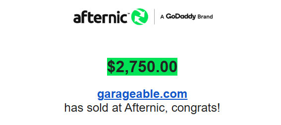 metaldomains's tweet image. A sale! Thanks @afternic!
Selling price - $2,750
Hold time - 3yr 3mo
Lander - Atom

#domains #domainsale #domainname

@NameBio @GoDaddy