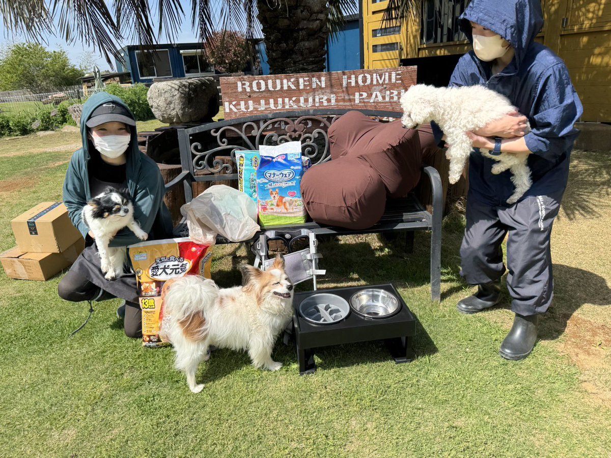 roukenhome9989's tweet photo. 【老犬ホーム】九十九里パークです沢山のご寄付を頂きました感謝して使わせて頂きます、ありがとうございました😆♪
https://t.co/gNW1HULCks
#老犬介護　#高齢犬　#長期お預かり　#成犬　#ロウケンズ応援団　#犬好きさんと繋がりたい  #秘密結社老犬倶楽部　#千葉　#海　#夜鳴き　#芝生　#ドックラン https://t.co/xKmqe4Oddu