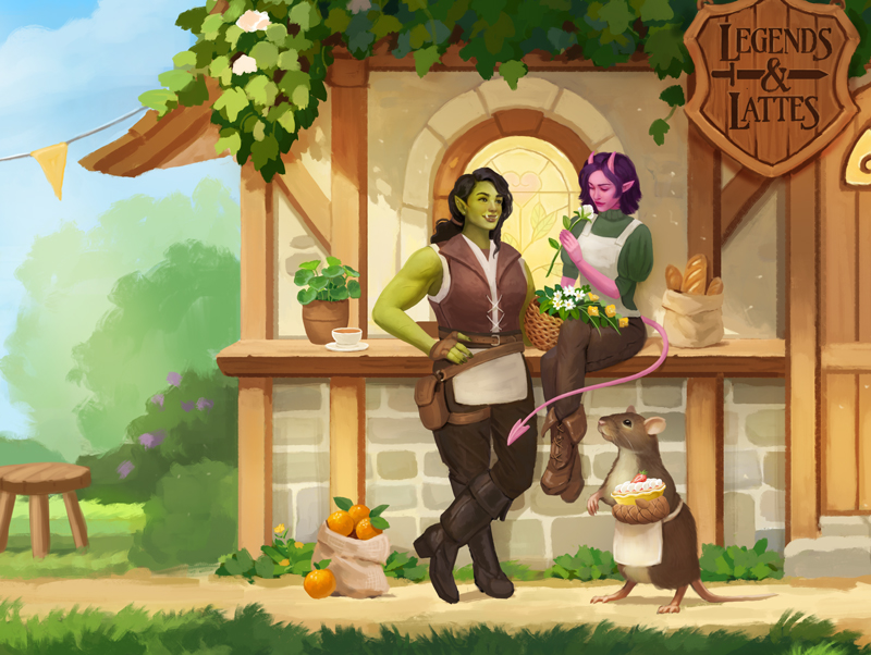 LeeshaHannigan's tweet photo. Crop of a wraparound cover for Travis Baldree's "Tales From the Territory" :) This was such a cozy cute scene to paint!

https://t.co/lDHU8U7Z8K https://t.co/hXbw86nd1w