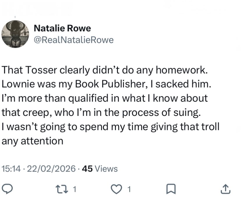 LaylaGS6's tweet photo. Oh just shut up and go and sleep it off. You moron. Why would @andrewlownie contact you? Have you forgotten that in February that YOU were suing HIM? Where and when is this phantom court case? Shut up. Everyone is fed up with you #compulsiveliar #cokehead #drunk https://t.co/IlgfylfSse