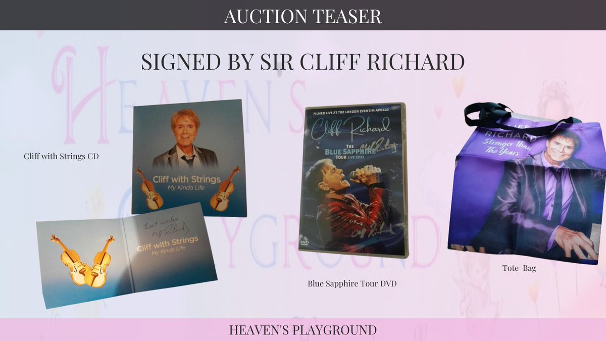 HeavensPlaygr12's tweet image. 🎤 TEASER POST 1: A TRUE BRITISH ICON FOR OUR STAR PRIZE! 🎤
We are kicking off our 10-day auction reveal with a HUGE thank you to the legendary Sir Cliff Richard! 🌟
🗓️ SAVETHE DATE: All bids start on MAY 1ST. Get ready to bid!

#CliffRichard #Stronger #WiredForSound #babyloss