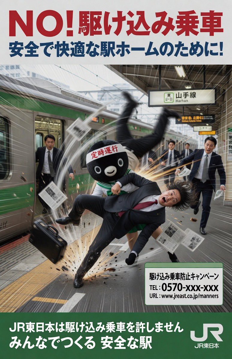 今日も、
誰かのために、背負い投げ。
　　　　　　　ーJR東日本ー