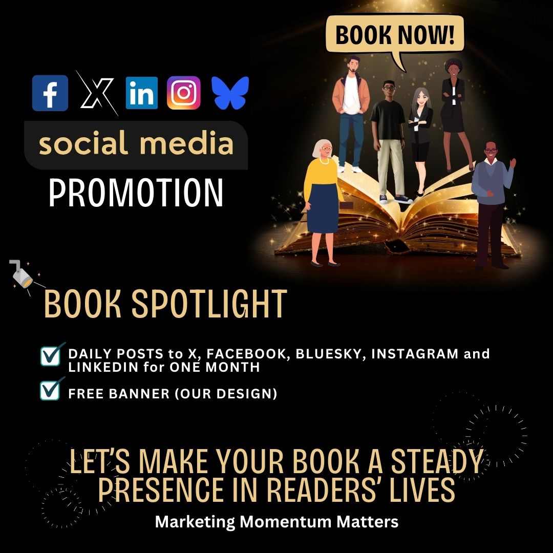 book_khaleesi's tweet image. #Authors 👀🌟 Success in book marketing isn’t magic—it’s momentum.
By posting consistently, your book becomes a familiar, trusted name in readers’ minds.
thebookkhaleesi.com/p/book-spotlig…
We can help keep that momentum.

#BookPromotion #bookpromo #socialmediapromotion #BookMarketing