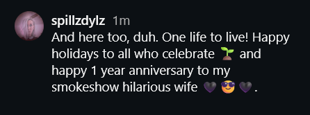 Dylan's caption on IG.