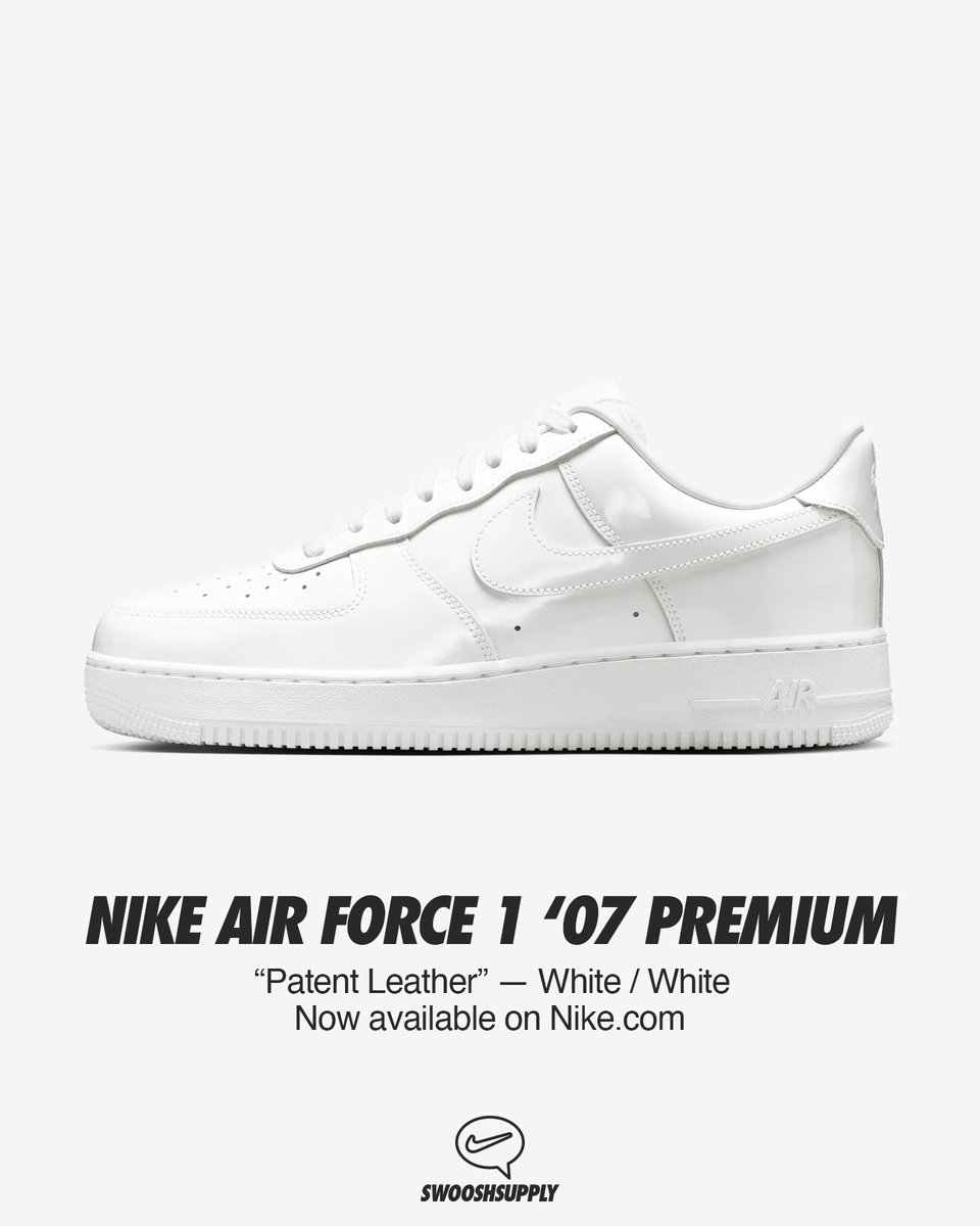 swooshsupply's tweet image. Now available on Nike US.
Nike Air Force 1 '07 Premium Patent Leather.

⚪️ swoosh.supply/mrx6wzjv
⚫️ swoosh.supply/5y2fumrr  ad