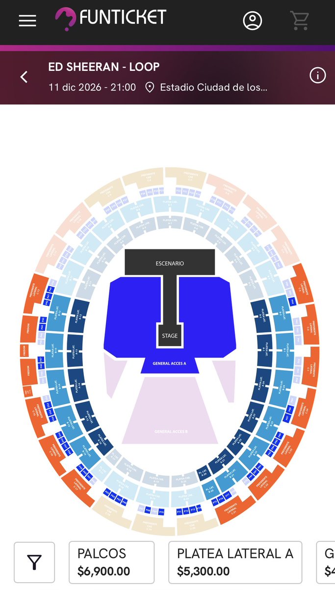 mx_tickets's tweet image. 🚨Ed Sheeran hasta el momento ha agotado muy pocas zonas. Quedan 45% de los boletos disponibles! ¿A qué lo atribuyen?

¿Los precios?
¿El lugar?
¿La boletera?

En General A quedan 6782 boletos de 9700 disponibles (70%)

#edsheeran #mexico #ticketsmx