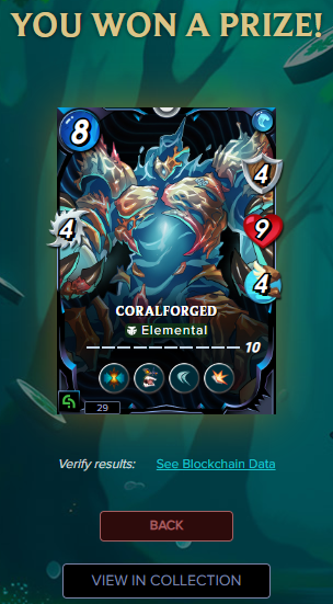 coinlover72's tweet image. Got my very first prize in the fortune draw!
Welcome to the family!
@Splinterlands #rewards #blackfoil