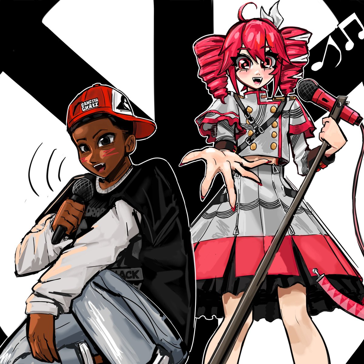 Hunroodoesart's tweet image. Fanart for Slayr's "Died But Came Back" song 🔥 Make sure to peep the Half Blood (Bloodluxe) Album! 10/10  #slayr #fanart #teto