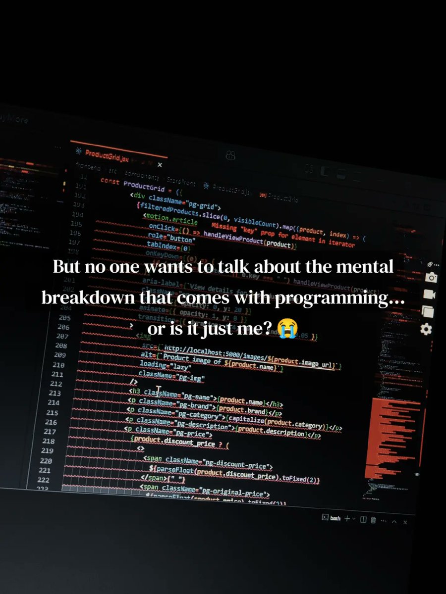 edan__c's tweet image. Be honest… how many times have you almost lost it while coding? 😭💻

#programmer #fyp #tech #coding #developer