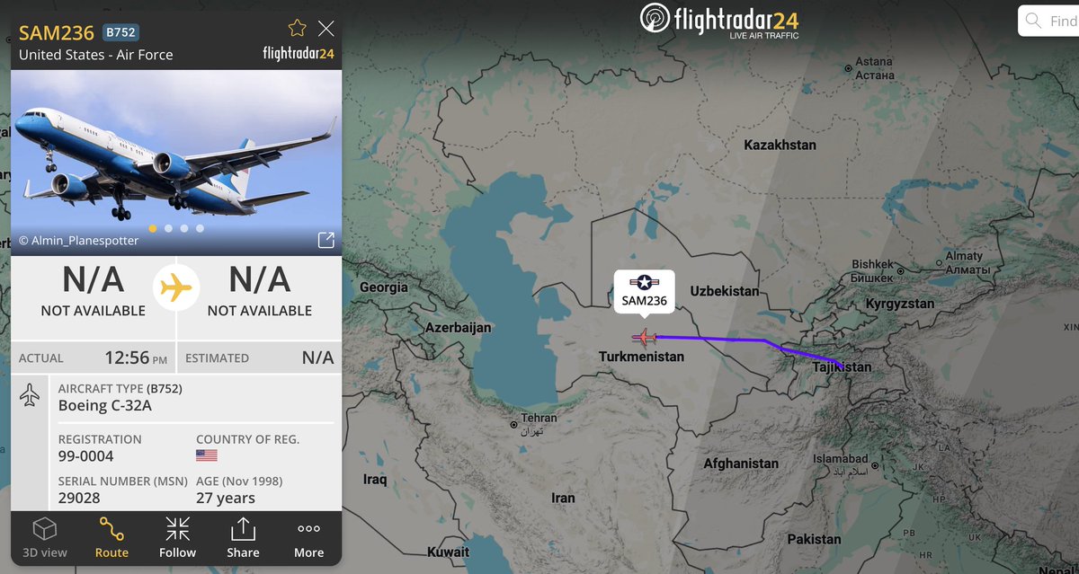 ahmedrghazi's tweet image. 05:56 AM: #SAM236 departs #Prague (PRG)

03:22 PM: #SAM236 lands in #Islamabad (ISB)

Before returning to Prague