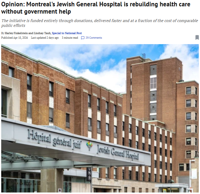 iedm_montreal's tweet image. Montreal’s Jewish General Hospital shows what’s possible: a $100M digital overhaul, funded entirely by donations, delivered faster and at lower cost than public projects. More autonomy, private initiative, better outcomes. Time to rethink how we deliver care. #health #QCpoli