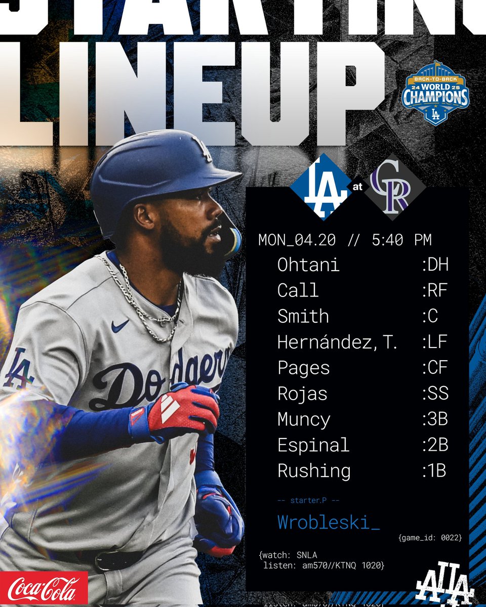 ☘️✨ Presagio FREE Lunes II #18 de Abril✨☘️

⚾🇺🇸 Colorado Rockies VS Los Angeles Dodgers

🔥 Pick: Los Angeles Dodgers -1,5

💰Cuota: 1,66 / Stake 3 📈 / 19:40 ⏰

⚡Código Ecuabet: 5NDCY