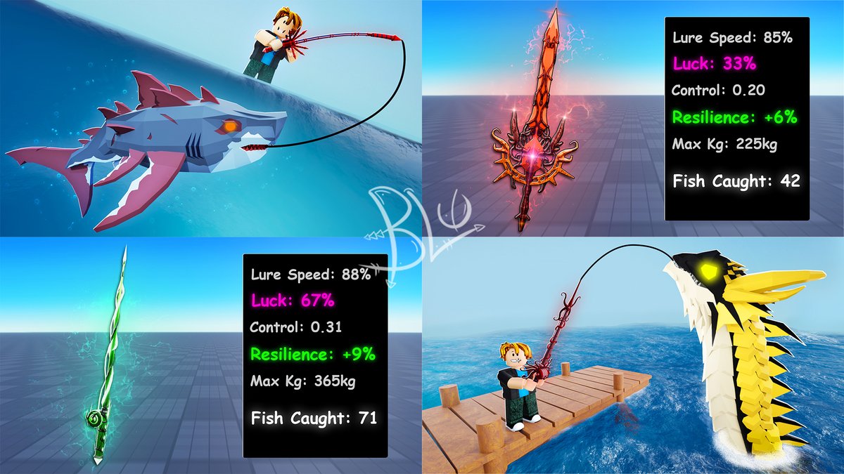 bluuuify's tweet image. Recent thumbnails for Fisch ft. BigBang 🌊

#Roblox #RobloxGFX #RobloxDev #RobloxArt