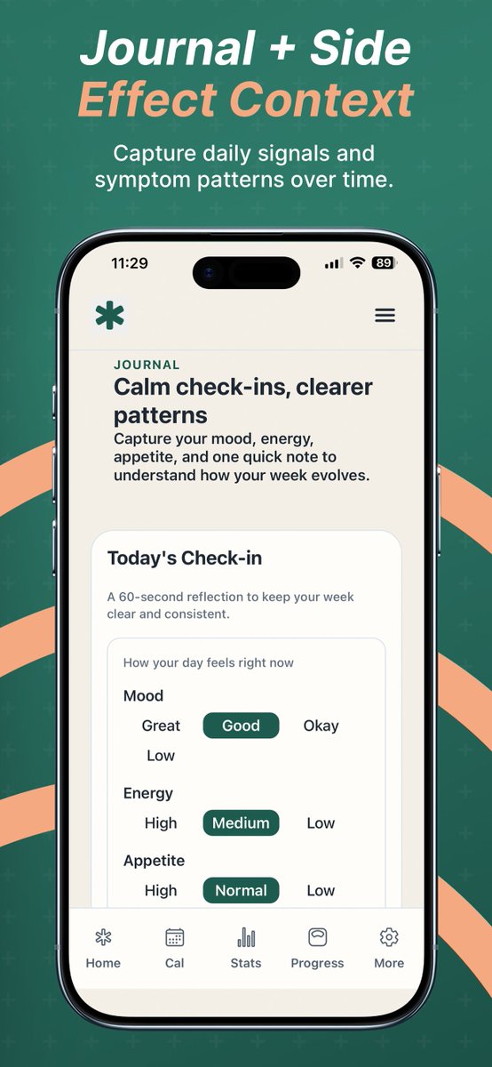 kegan_mills's tweet photo. Capture mood, energy, appetite, and notes so your routine has real context.

DoseFlo helps you log more than just doses.

https://t.co/jwHaE0vbI8 https://t.co/Ilrv1tNzzO