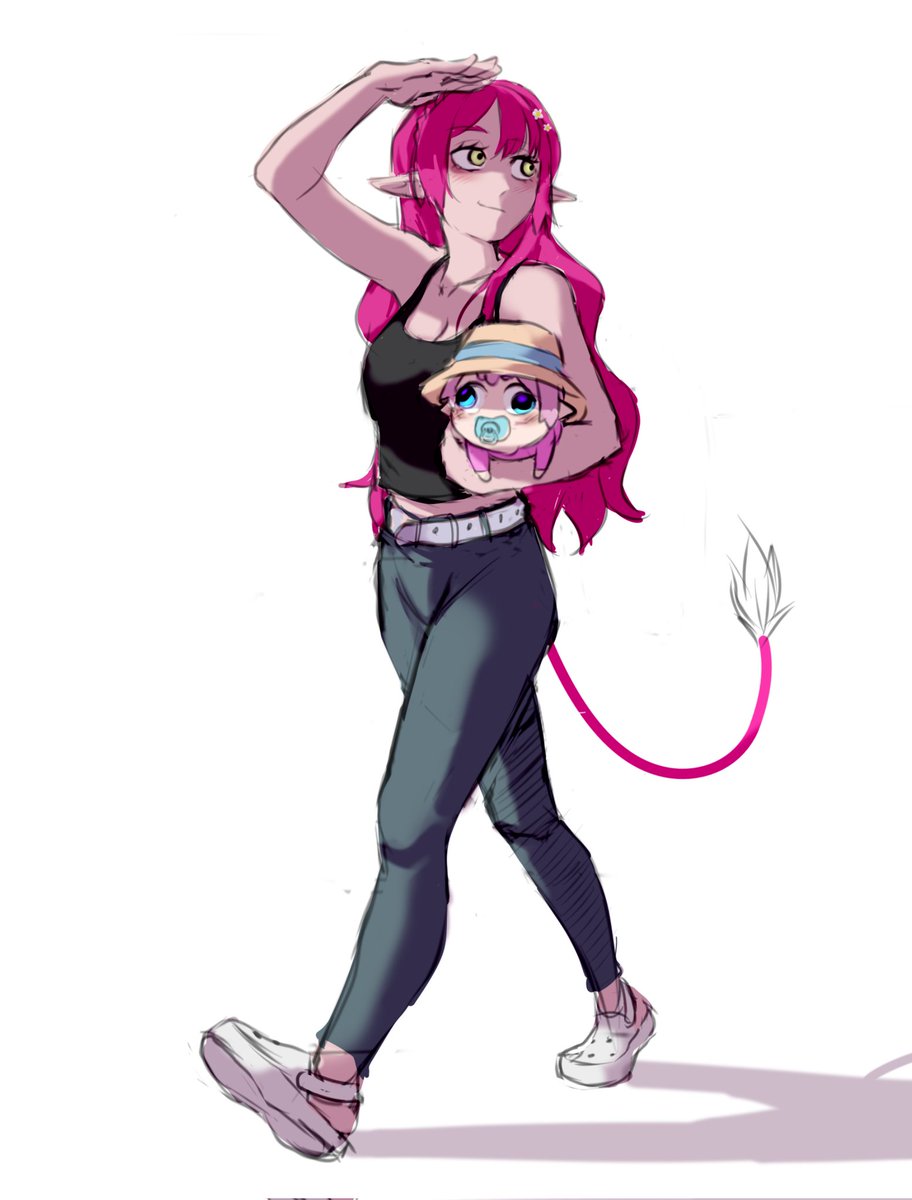 Chibimom and baby gremlin #chibmin