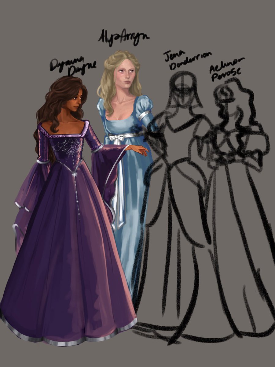 May92798776's tweet photo. Darry II daughter in laws WIP #asoiafart #housepenrose #housedondarrion #housedayne #housearryn #aelinorpenrose #jenadondarrion #dyannadayne #alysarryn #housetargaryenart #targaryenart #akotsk #akotskart https://t.co/vDPOqSKFKQ