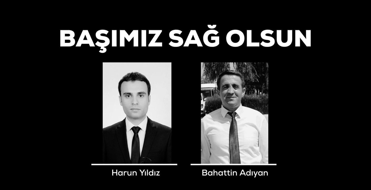 Van Bahçesaray’da meydana gelen taşkına müdahale için görev başında bulunan ve dönüş yolunda elim bir trafik kazası sonucu hayatını kaybeden DSİ Şube Müdürümüz Harun Yıldız ile şoförü Bahattin Adıyan’a Allah’tan rahmet diliyorum.

Görevlerini ifa etmek uğruna hayatlarını kaybeden