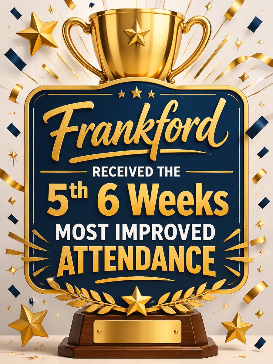 FMS_Plano's tweet photo. 🏆 Frankford Middle School shines again!

We earned District Most Improved Attendance for the 5th 6 Weeks—thanks to strong family partnerships and a focus on showing up every day. 📚✨

#PlanoISD #TeamPlanoISD #ItAllBeginsHere https://t.co/ftqGQ4Apnf
