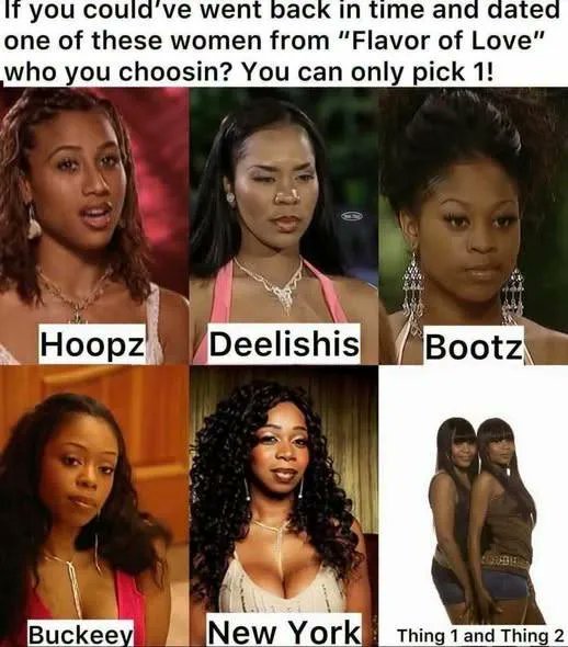 It was Deelishis back then and Deelishis now, what are yall picks then and now  #FlavorOfLove #VH1 #ilovenewyork #Hoopz