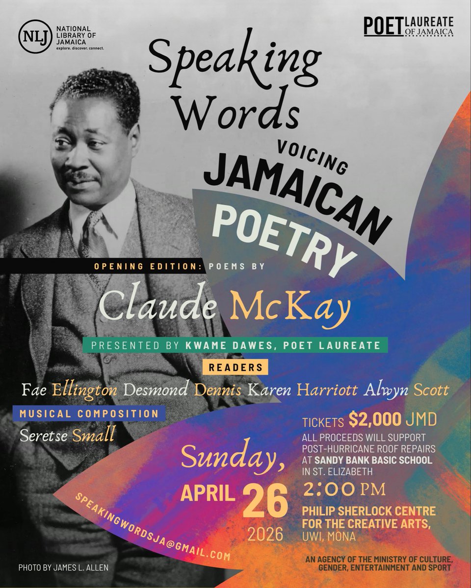 epicmayers's tweet photo. I have the absolute honour of directing the first edition of this staged poetry reading series this Sunday! 🥹

In support of roof repairs for Sandy Bank Basic School.

🗓️ April 26 @ Philip Sherlock Centre for the Creative Arts, UWI Mona

Tickets: https://t.co/EQ0NMuKzgd https://t.co/DRTFWM12e8