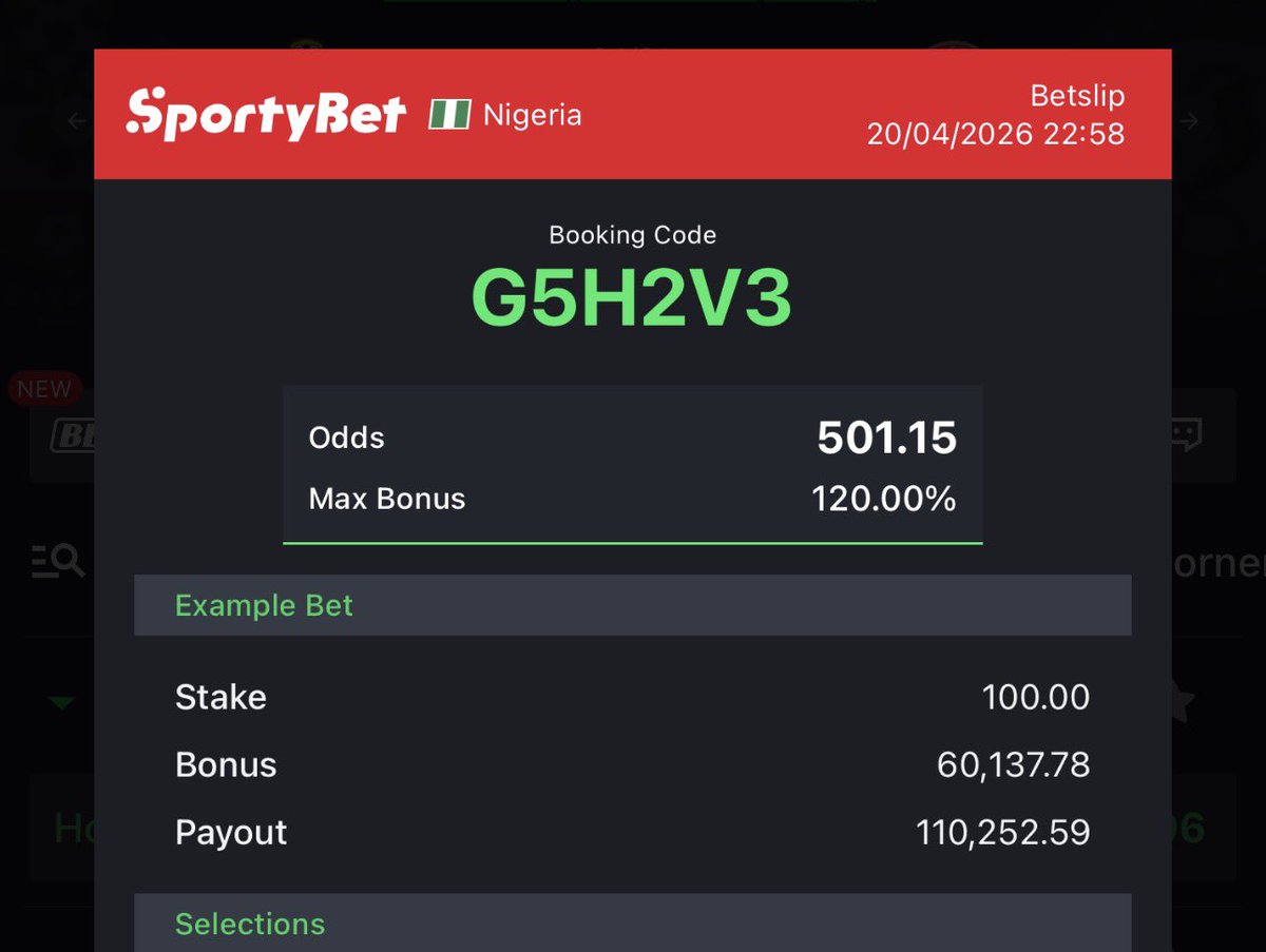 MESIGO422's tweet photo. 500 odds 💯

Play only 1 oooooooooooooo 🥱

Like and retweet. https://t.co/HEzoOCdsXH