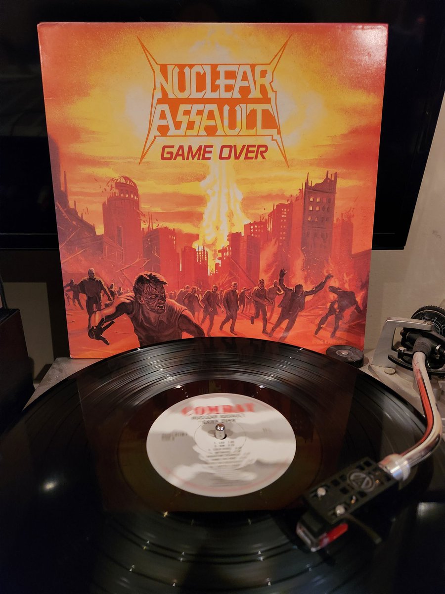 SpinVinyl1's tweet image. Nuclear Assault is my favorite thrash band outside of "the big four". Game Over is their first album and probably their best. This original US press sounds great.
#NuclearAssault #GameOver #vinylrecords