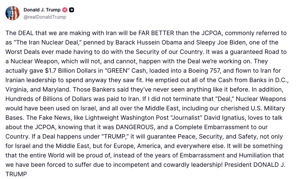 DrEliDavid's tweet photo. Here's a good rule of thumb: If you ever have to compare your deal to the JCPOA and argue that it is "better," then it is undoubtedly a terrible deal.

​You don't compare your meal to sh*t and then argue why it is tastier. https://t.co/7dAqEwku5r