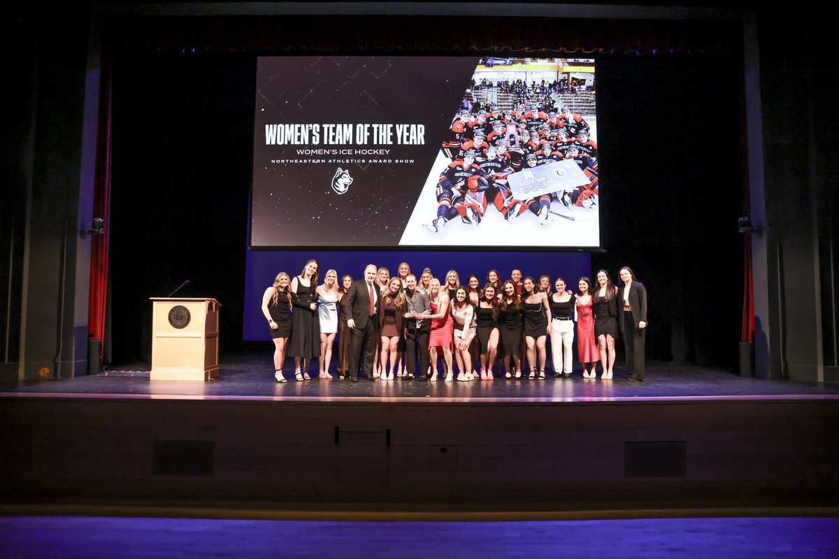 GoNUwhockey's tweet photo. A week later and we’re still proud of our Dawgs!

One last shoutout for all of our winners at the Northeastern Athletics Award Show. https://t.co/7jvnf28hw7