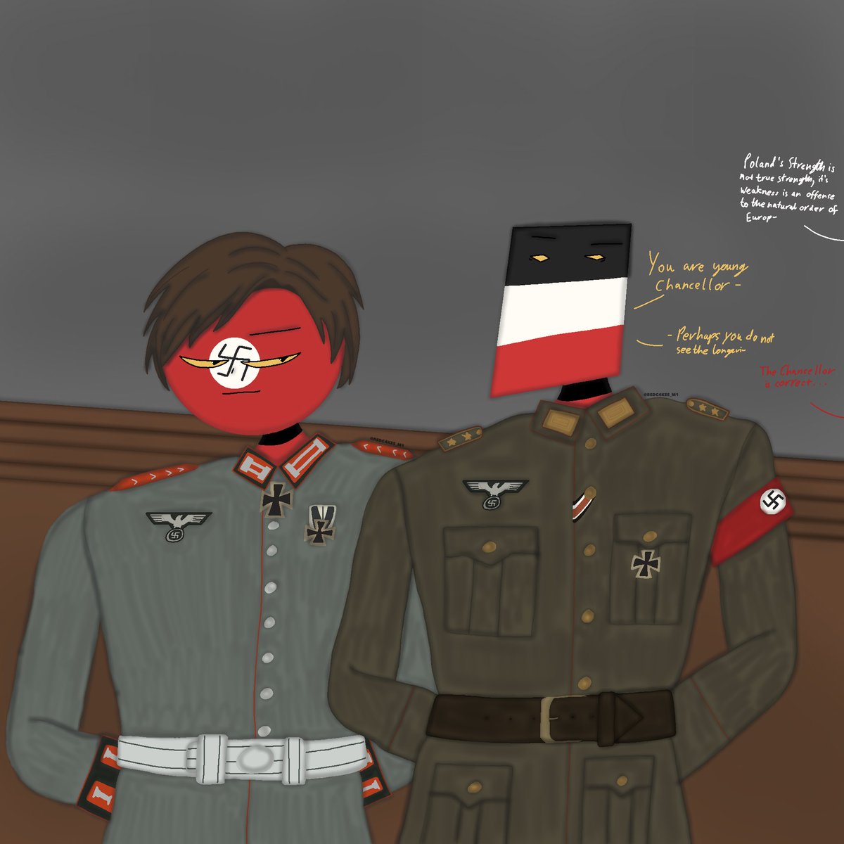 RED_M001's tweet photo. “You are young Chancellor…” 
#countryhumans #countryhumansthirdreich #countryhumansreichtangle #countryhumansgermanempire https://t.co/I8i42k9MHr