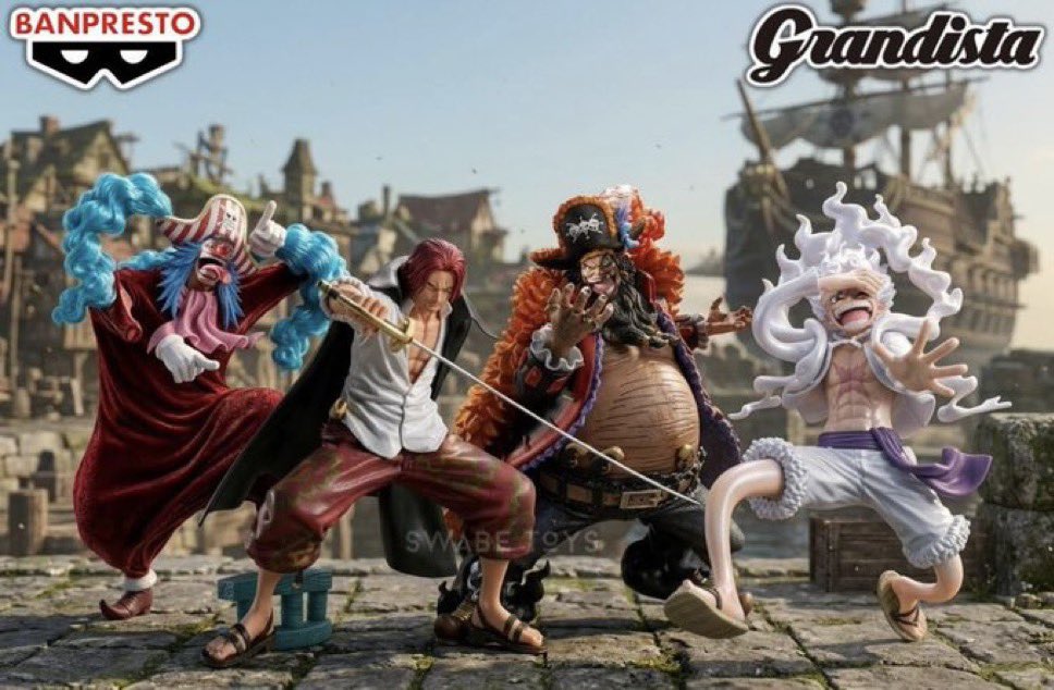 ルフィ27cm バギー25cm 
シャンクス23cm 黒ひげ22cmらしいけど
この画像って、、、🤭
マキシマティックプラスもだけど
プライズのレベルが一気に高くなったよね〜欲しい！！