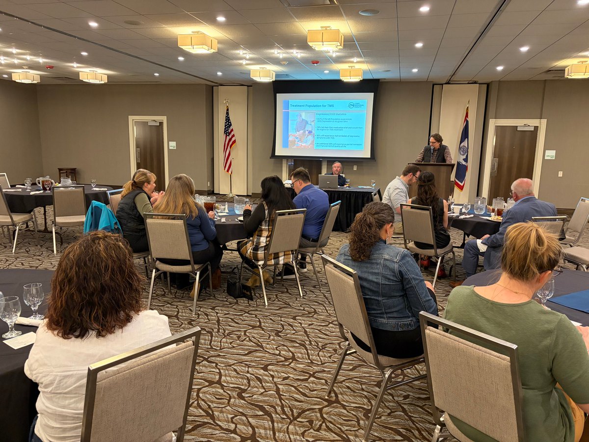 CodyChamber's tweet photo. Thanks to Dr. Goodwyn and Cody Regional Health for today's Cody Club Meeting on mental health &amp; depression treatments. Reminder: Cody Club on May 4 is is the special National Parks Day lunch &amp; program. RSVP is required by this Wednesday: https://t.co/4oo5HsBJr9 https://t.co/c5DSLPUacX