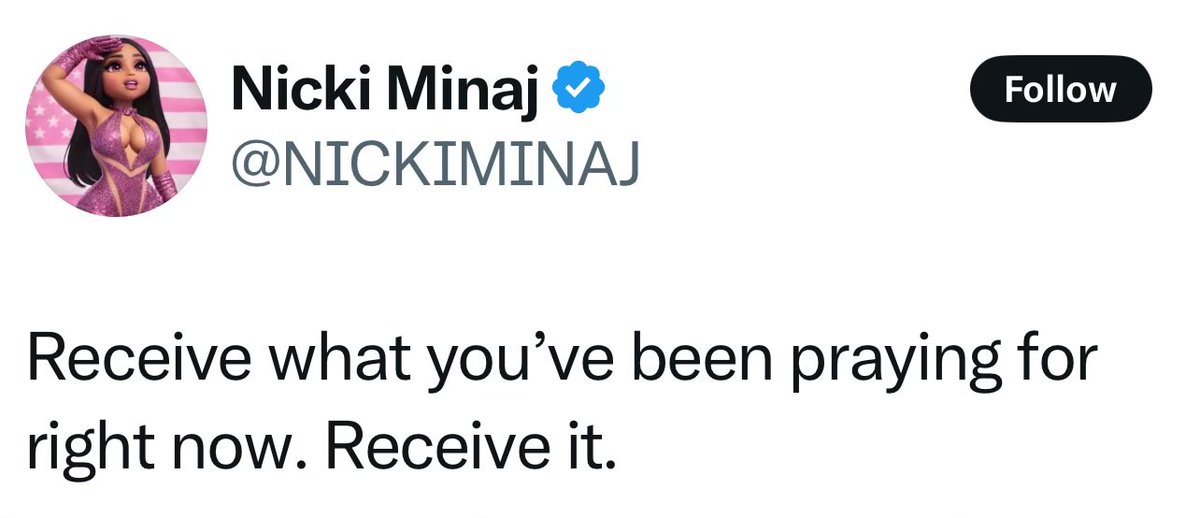 From the desk of Evangelist Nicki Minaj.