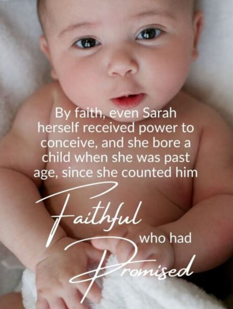 One_Of_His's tweet image. Through faith also Sara herself received strength to conceive seed, and was delivered of a child when she was past age, because she judged him faithful who had promised.
#Faith
#JesusisLord