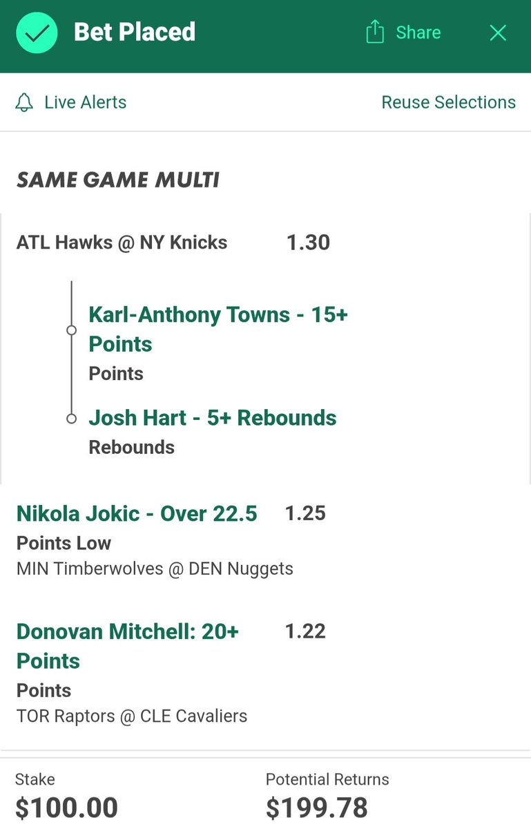 God_Of_Bets's tweet image. 🪜 $100 &amp;gt; $10k CHALLENGE 🪜

The goal is to make $10,000 in 7 days. I'll never force a play and will skip a day if necessary. Eyes on the prize always! 🏆

Day 1 [$100 &amp;gt; $199]⏳

#Sports #Betting #Best #Bets #Capper #Gambling #GamblingX #GamblingTwitter #BettingCommunity #Tips