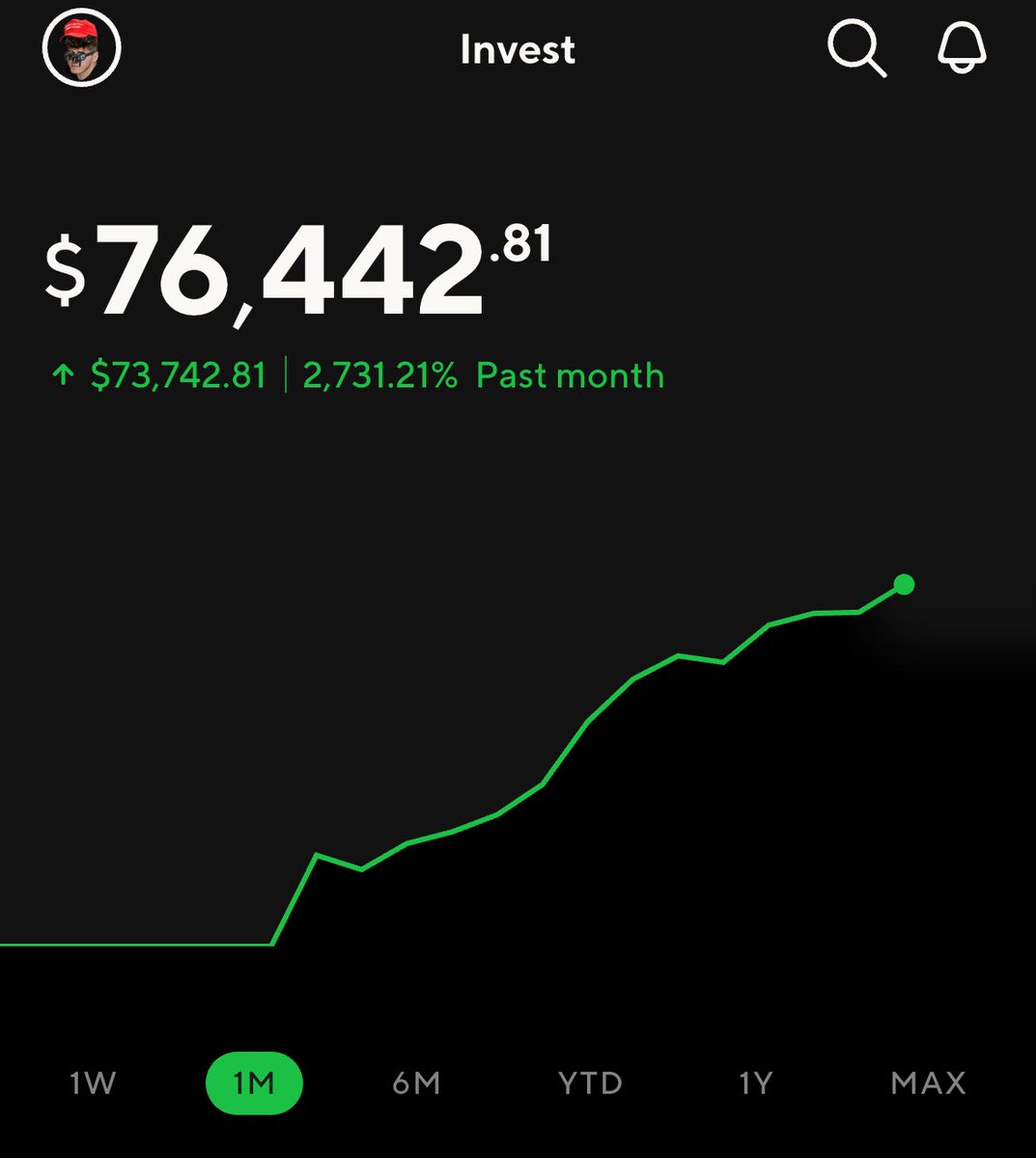 Drecypher_'s tweet photo. Something beautiful. $2700 ➡️ $76,442 https://t.co/6EnCyAxNS9